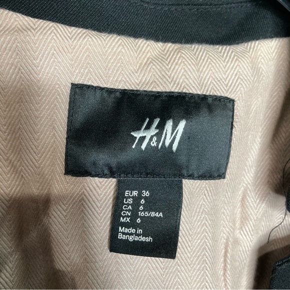 H & M one button blazer black size 6 - Picture 2 of 8
